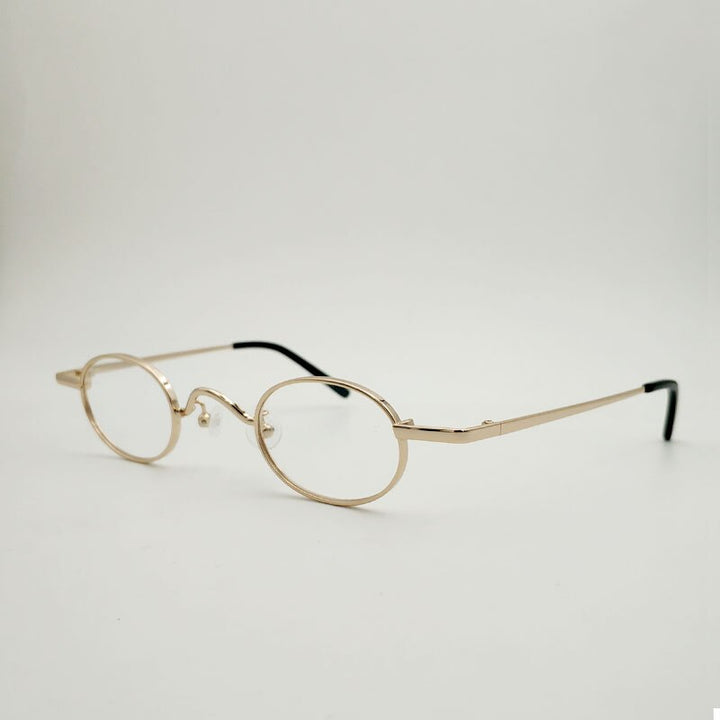 Unisex Small Retro Round Full Rim Eyeglasses Alloy Frame Full Rim Yujo   