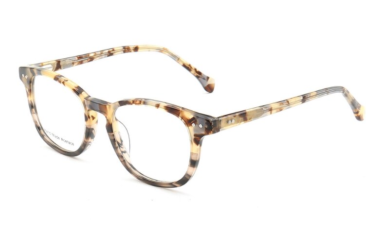 CCspace Women's Full Rim Round Acetate Frame Eyeglasses 49526 Full Rim CCspace C4