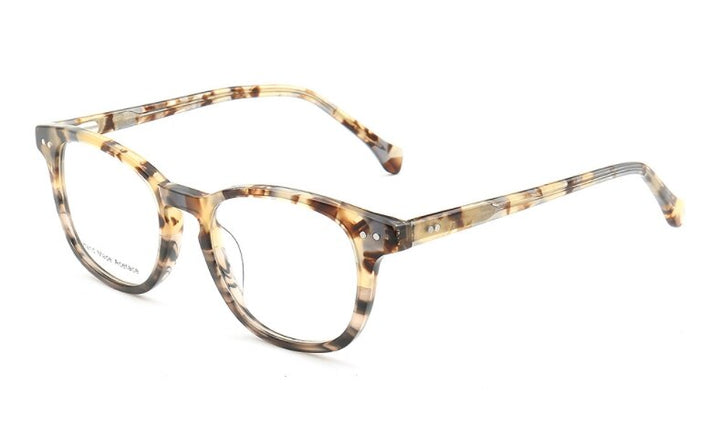 CCspace Women's Full Rim Round Acetate Frame Eyeglasses 49526 Full Rim CCspace C4