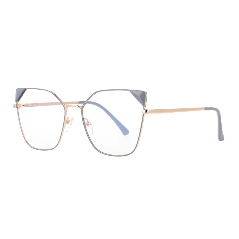 CCspace Women's Full Rim Cat Eye Acetate Alloy Frame Eyeglasses 53143 Full Rim CCspace Blue