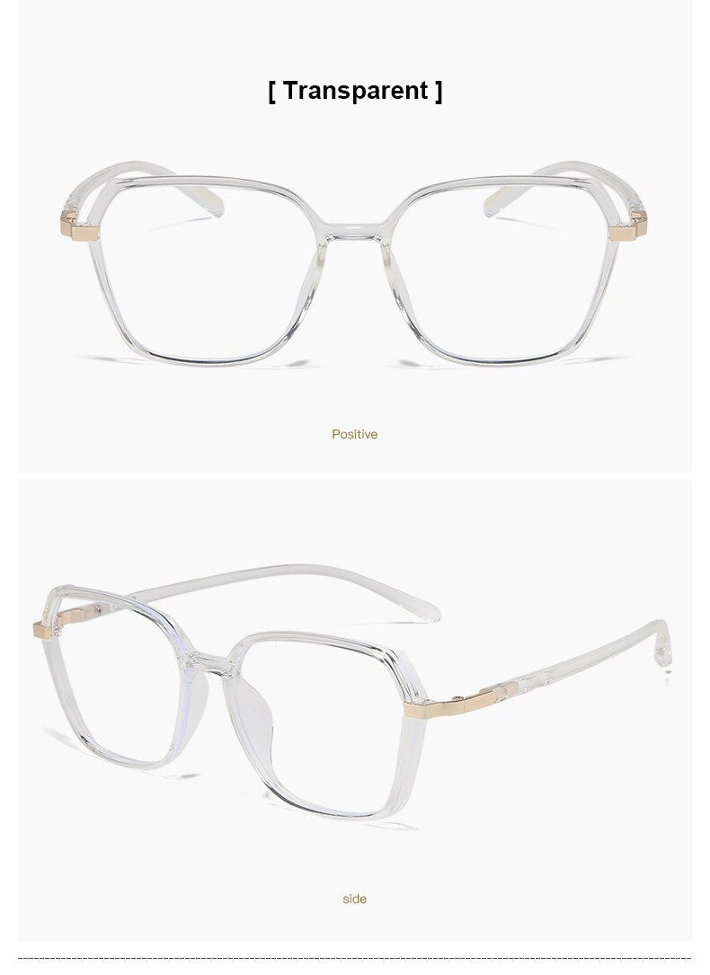 Hotony Women's Full Rim Geometric Acetate Frame Eyeglasses 1530 Full Rim Hotony