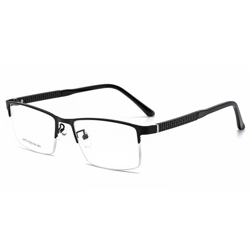 Hotochki Men's Semi Rim Browline Alloy Frame Eyeglasses 2470 Semi Rim Hotochki