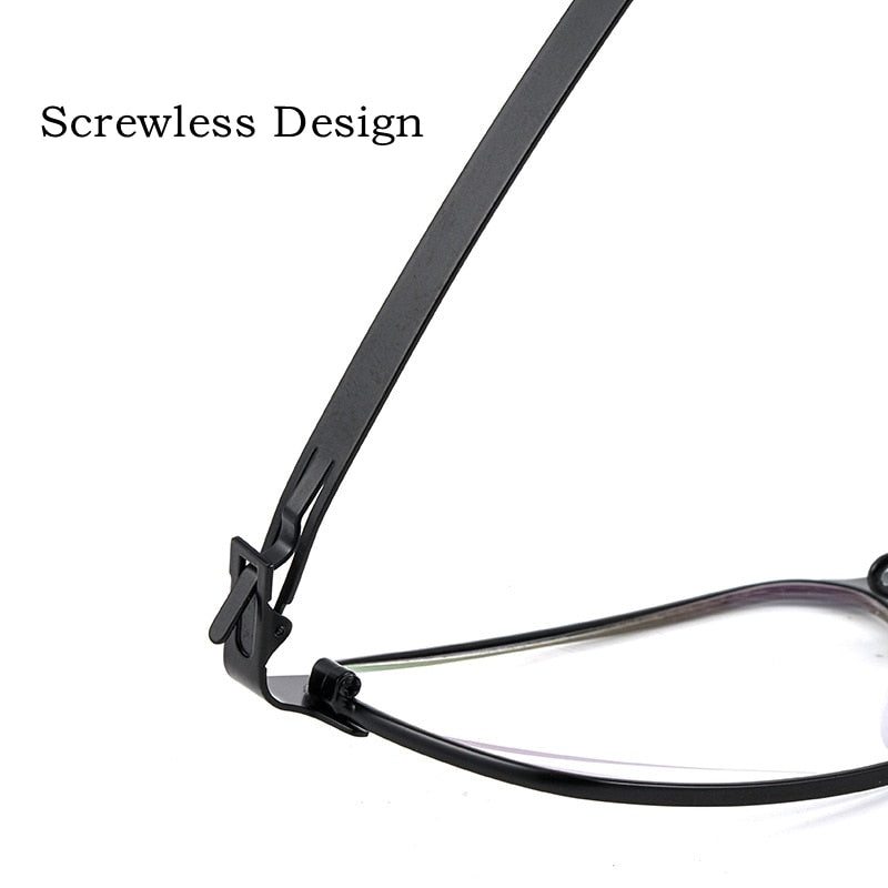 Yimaruili Men's Full Rim Square β Titanium Frame Eyeglasses F1981 Full Rim Yimaruili Eyeglasses