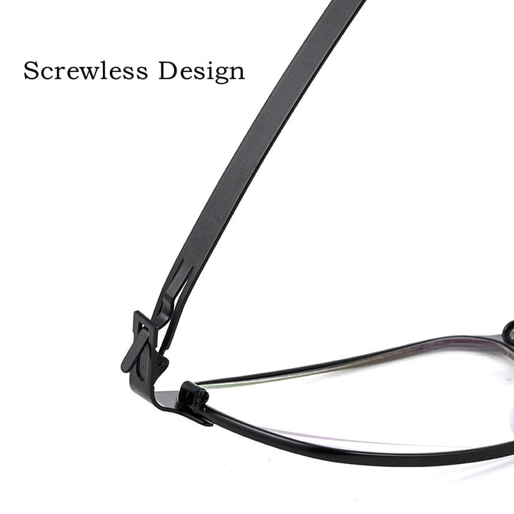 Yimaruili Men's Full Rim Square β Titanium Frame Eyeglasses F1981 Full Rim Yimaruili Eyeglasses