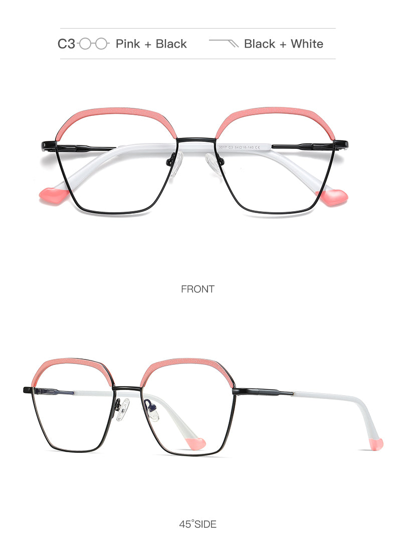Gmei Women's Full Rim Alloy Square Frame Eyeglasses 3017 Full Rim Gmei Optical