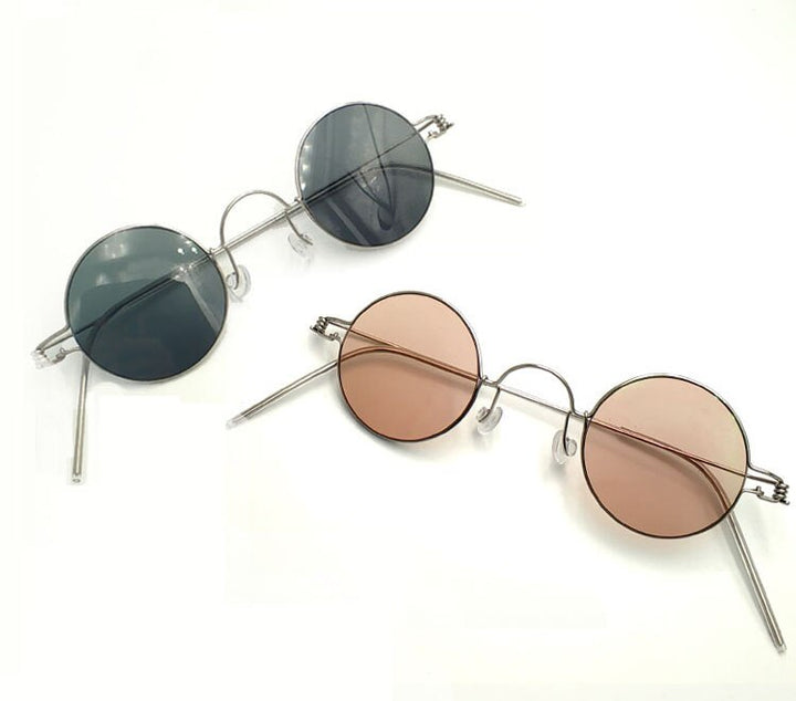 Yujo Handcrafted Screwless Round Stainless Steel Eyeglasses Y001 Full Rim Yujo