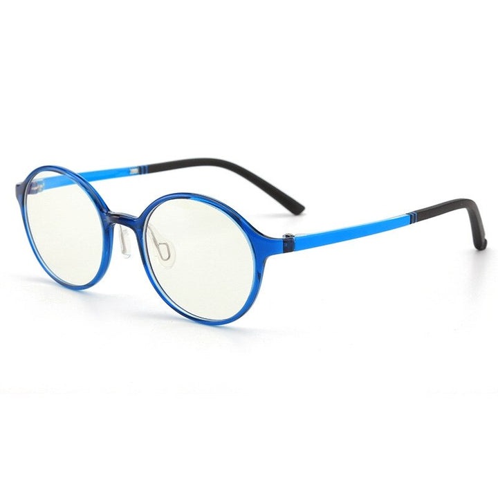 Yimaruili Unisex Children's Full Rim Acetate Frame Eyeglasses HY224 Full Rim Yimaruili Eyeglasses Blue Black
