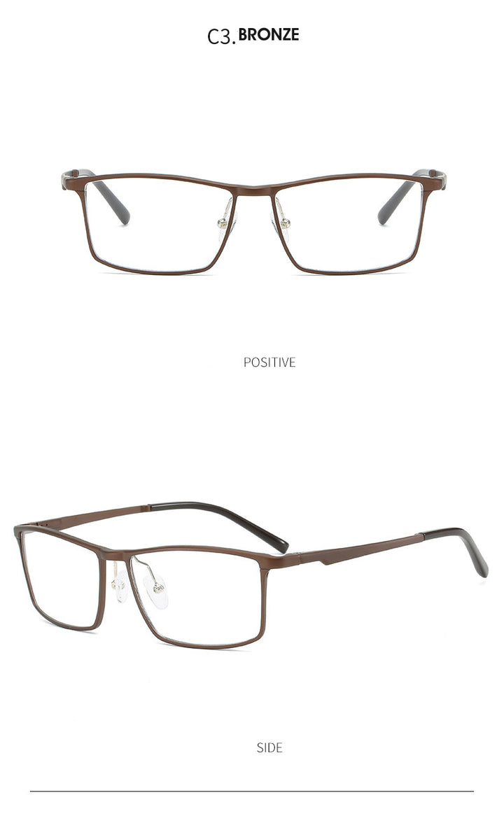 Hdcrafter Men's Full Rim Square Titanium Frame Eyeglasses 6330 Full Rim Hdcrafter Eyeglasses