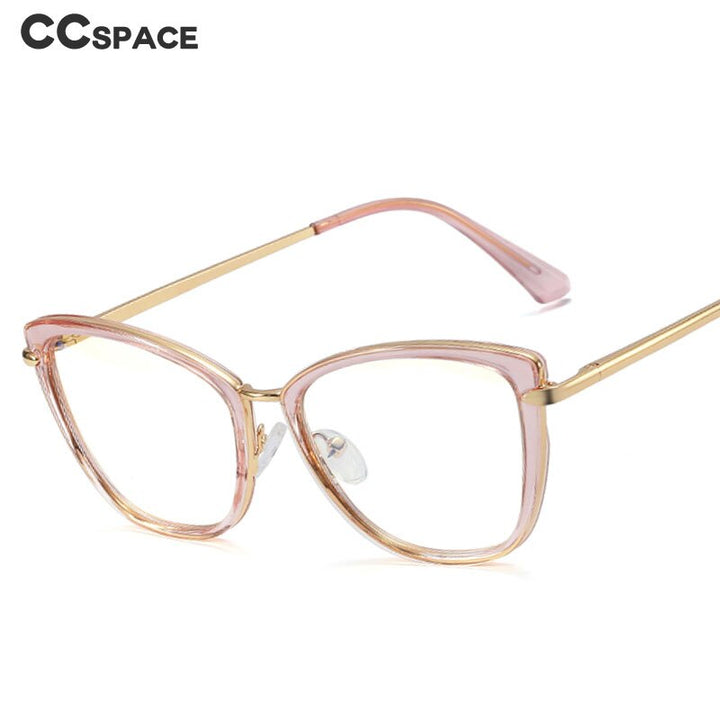 CCSpace Unisex Full Rim Cat Eye Tr 90 Titanium Frame Eyeglasses 48321 Full Rim CCspace