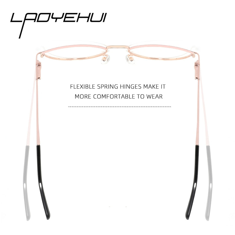 Laoyehui Women's Eyeglasses Cat Eye Alloy Frame 18004 Full Rim Laoyehui