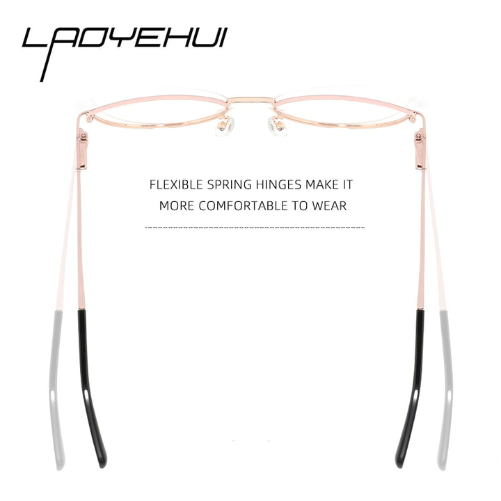 Laoyehui Women's Eyeglasses Cat Eye Alloy Frame 18004 Full Rim Laoyehui
