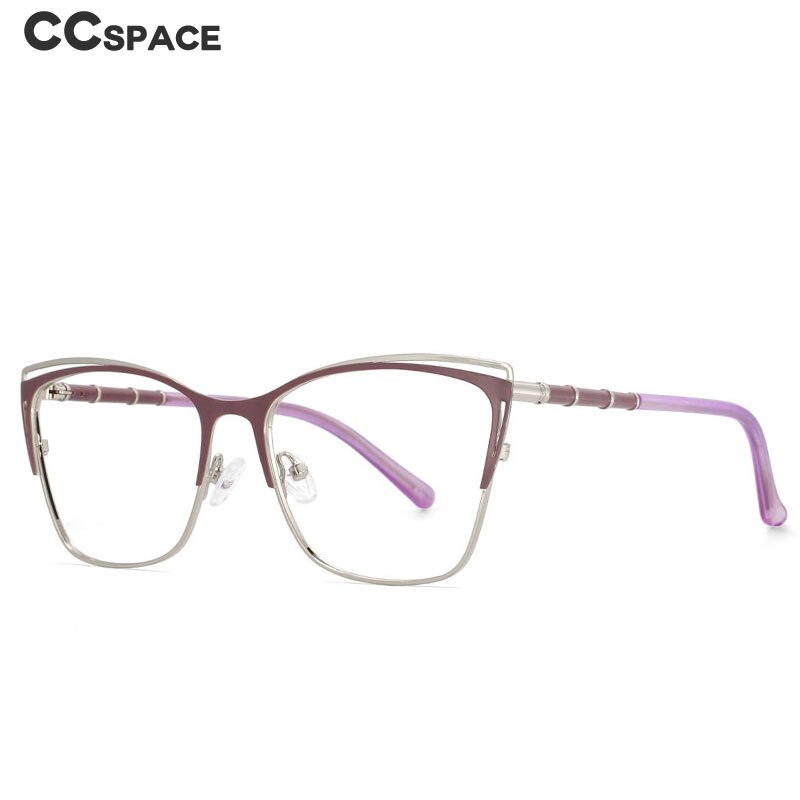 CCspace Unisex Full Rim Square Alloy Frame Eyeglasses 53869 Full Rim CCspace