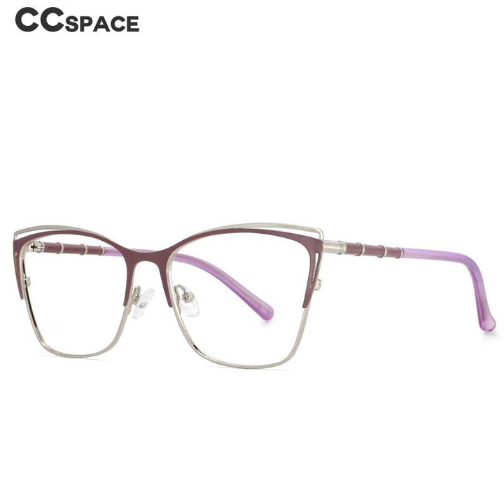 CCspace Unisex Full Rim Square Alloy Frame Eyeglasses 53869 Full Rim CCspace