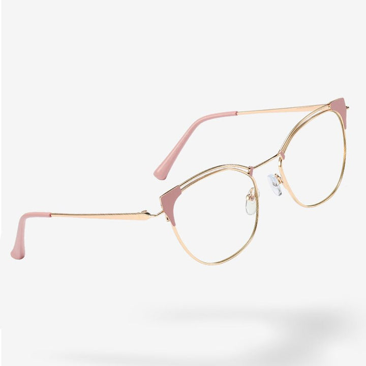 Hotony Unisex Full Rim Cat Eye Alloy Frame Eyeglasses L95537 Full Rim Hotony