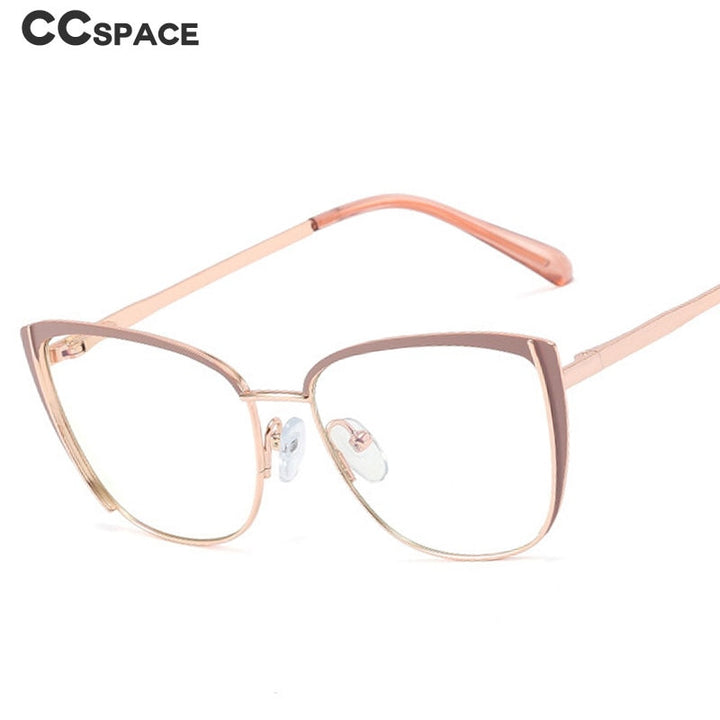 CCspace Women's Full Rim Cat Eye Alloy Frame Eyeglasses 48286 Full Rim CCspace