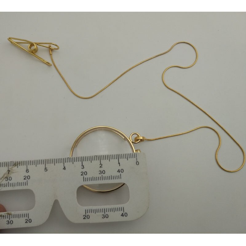 Yujo Unisex Full Rim Round Alloy Myopic Reading Monocle With Chain Y047 Reading Glasses Yujo