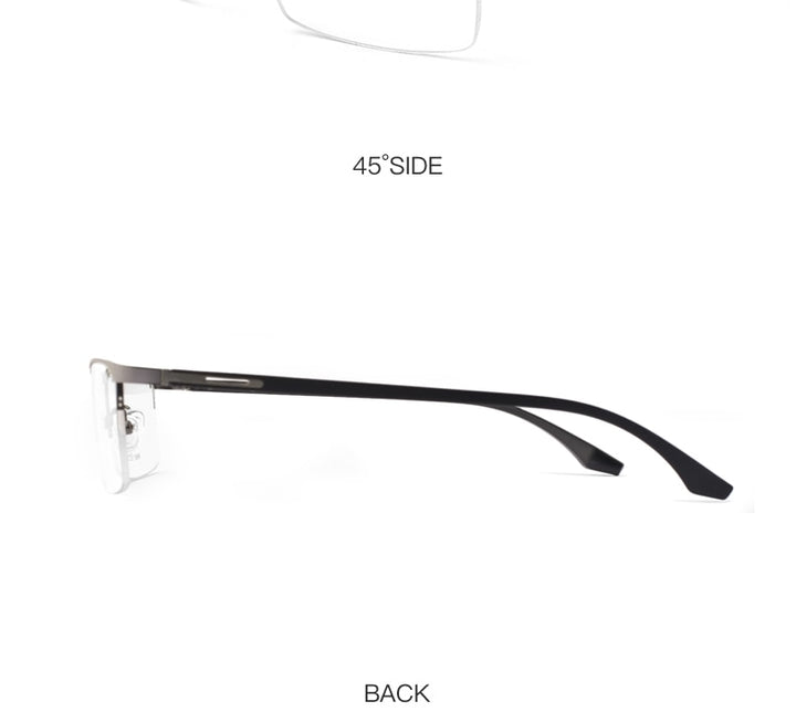 Hotochki Unisex Semi Rim Alloy Frame Eyeglasses P9001 Semi Rim Hotochki