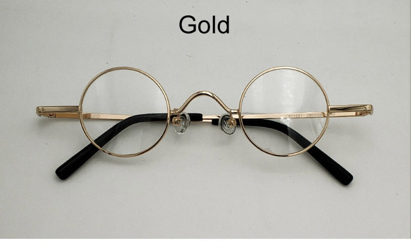 Yujo Unisex Full Rim Round Alloy Eyeglasses 811001 Full Rim Yujo Gold China