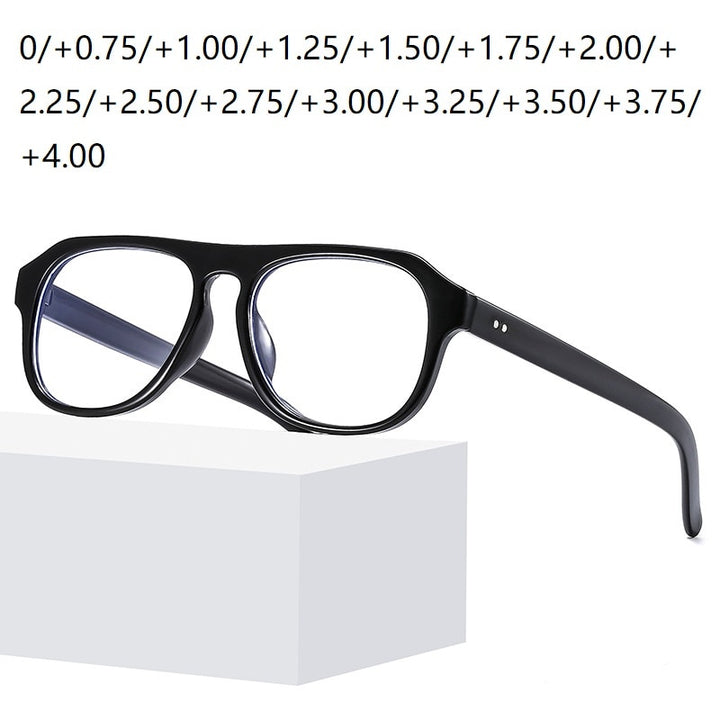 Cubojue Unisex Full Rim Square Tr 90 Titanium Reading Glasses Zn3529 Reading Glasses Cubojue