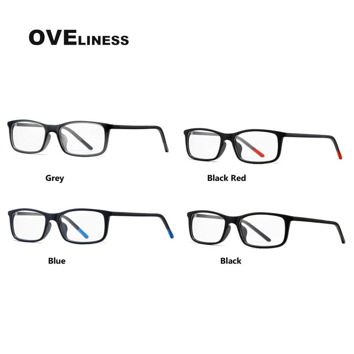 Oveliness Unisex Full Rim Square Tr 90 Titanium Eyeglasses 7252 Full Rim Oveliness