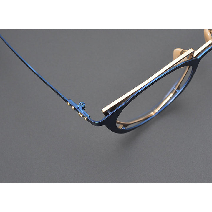 Gatenac Unisex Full Rim Triangle Alloy Frame Eyeglasses Gxyj535 Full Rim Gatenac