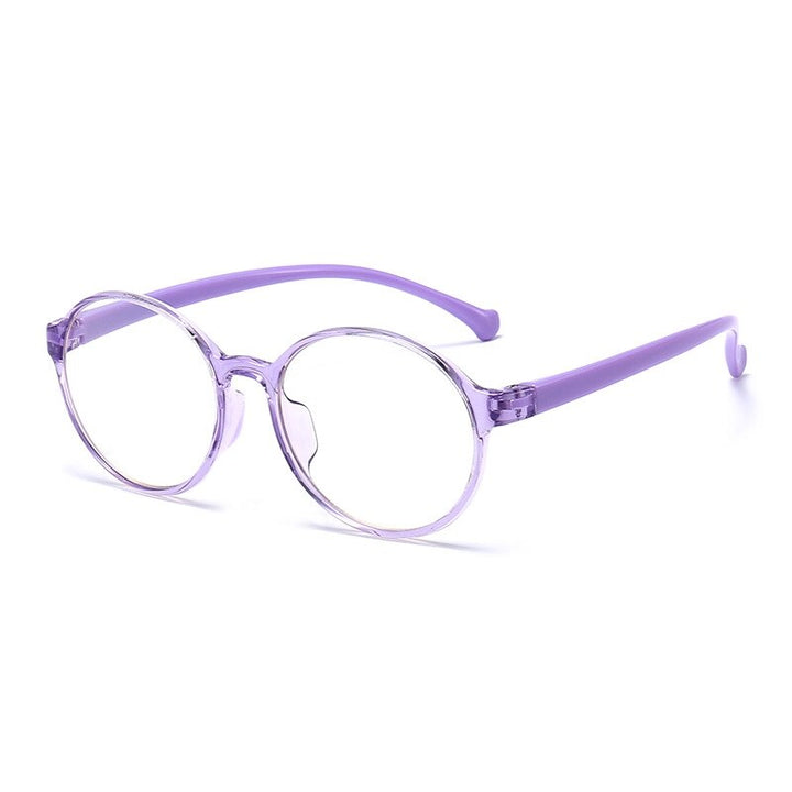 Yimaruili Unisex Children's Full Rim Acetate Frame Eyeglasses YKF2040 Full Rim Yimaruili Eyeglasses Purple