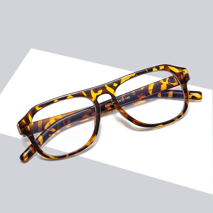 Cubojue Unisex Full Rim Square Tr 90 Titanium Reading Glasses Zn3529 Reading Glasses Cubojue