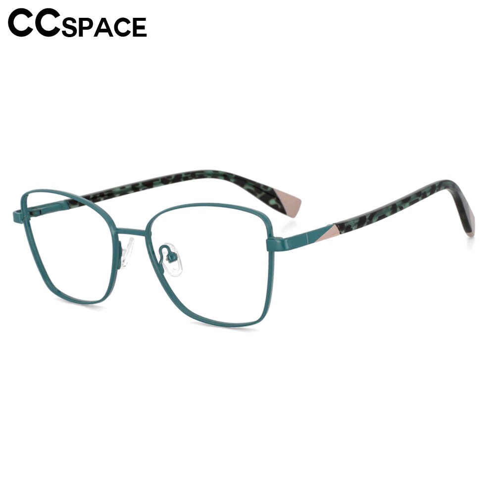 CCspace Women's Full Rim Square Alloy Frame Eyeglasses 53704 Full Rim CCspace