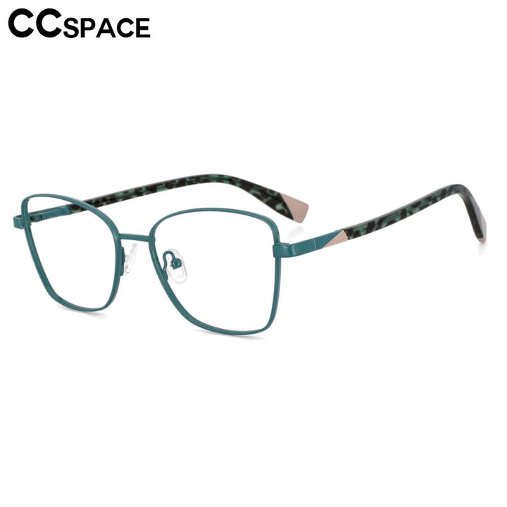CCspace Women's Full Rim Square Alloy Frame Eyeglasses 53704 Full Rim CCspace