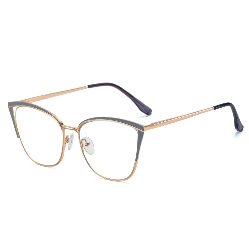 Hotony Women's Full Rim Cat Eye TR 90 Resin Alloy Frame Eyeglasses 95778 Full Rim Hotony