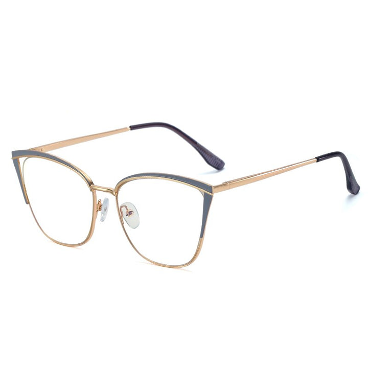 Hotony Women's Full Rim Cat Eye TR 90 Resin Alloy Frame Eyeglasses 95778 Full Rim Hotony
