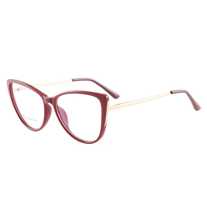 Hotony Women's Full Rim TR 90 Resin Cat Eye Frame Eyeglasses 7016 Full Rim Hotony