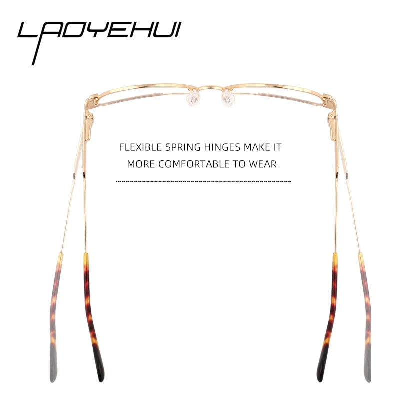 Laoyehui Women's Eyeglasses Cat Eye Alloy Frame 9014 Full Rim Laoyehui