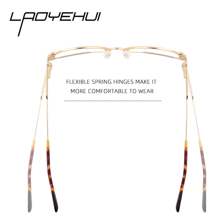 Laoyehui Women's Eyeglasses Cat Eye Alloy Frame 9014 Full Rim Laoyehui