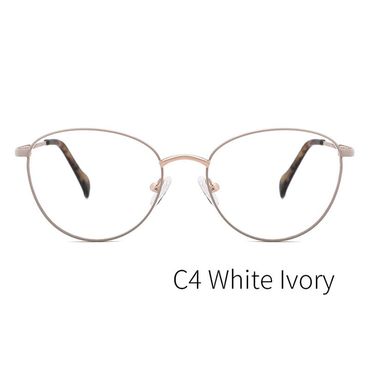 Kansept Women's Full Rim Round Stainless Steel Frame Eyeglasses 2329 Full Rim Kansept ME2329C4