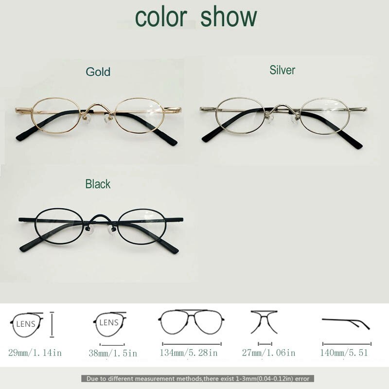 Yujo Unisex Oval Full Rim Reading Glasses Alloy Y026 Reading Glasses Yujo