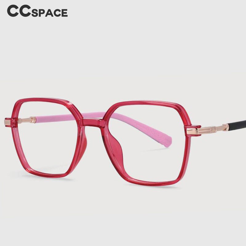 CCspace Children's Unisex Full Rim Square Tr 90 Titanium Frame Eyeglasses 53970 Full Rim CCspace