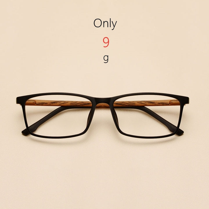 Yimaruili Unisex Full Rim Imitation Wood Grain Resin Frame Eyeglasses 98056 Full Rim Yimaruili Eyeglasses
