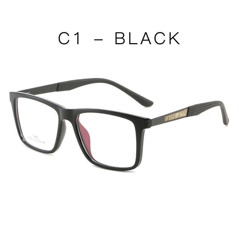 Handoer Unisex Full Rim Square Tr 90 Eyeglasses 8239 Full Rim Handoer C1