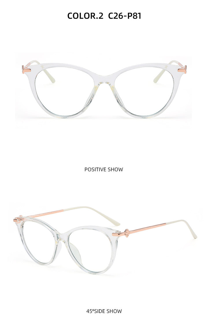 Hotony Women's Full Rim Cat Eye TR 90 Resin Frame Eyeglasses Tr2335 Full Rim Hotony