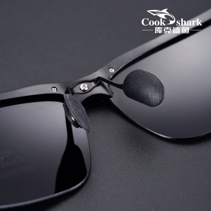 Cookshark Brand Men's Sunglasses Polarized Driving Hipster 8016 Sunglasses Cook Shark