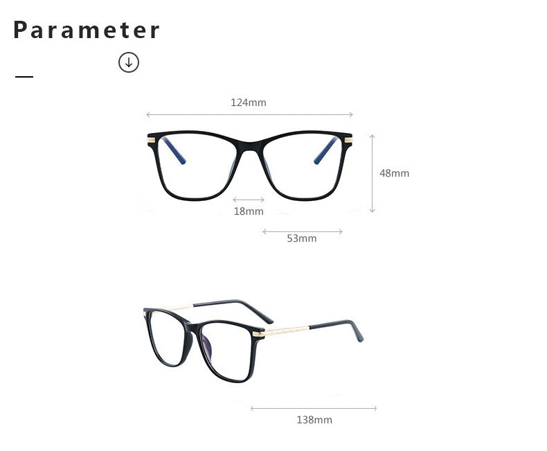 Hotony Women's Full Rim TR 90 Resin Square Frame Eyeglasses 7039 Full Rim Hotony