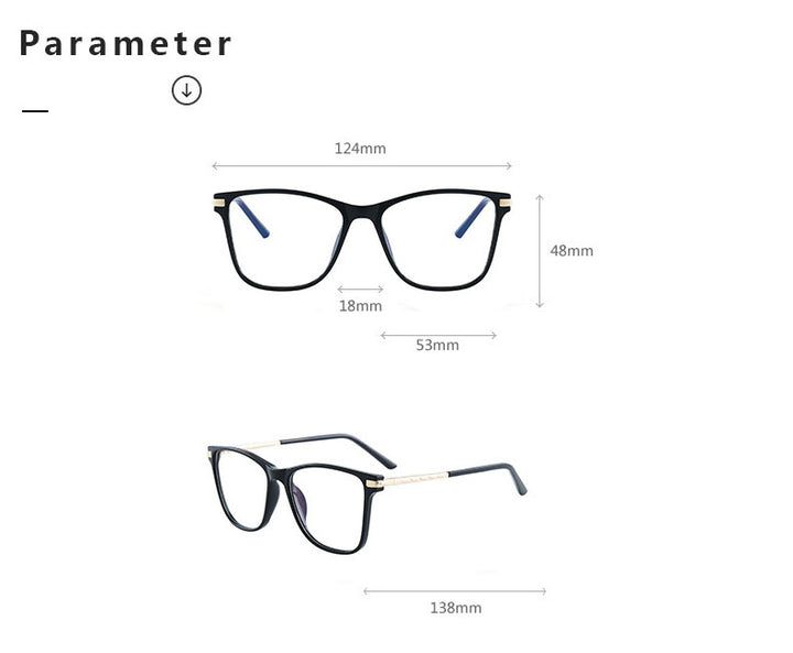 Hotony Women's Full Rim TR 90 Resin Square Frame Eyeglasses 7039 Full Rim Hotony