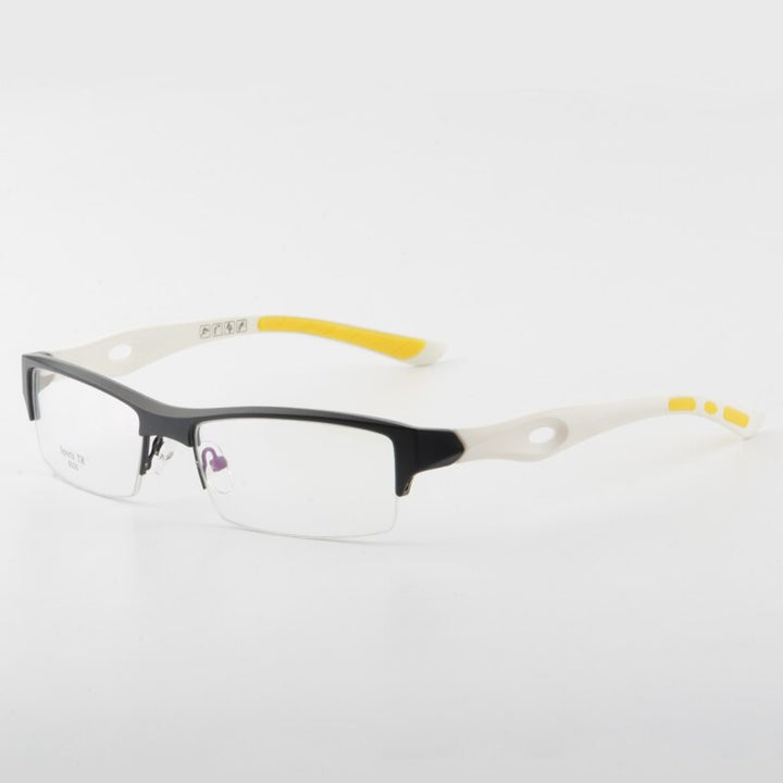 Cubojue Unisex Reading Glasses Sports Tr 90 Titanium Semi Rim Reading Glasses Cubojue