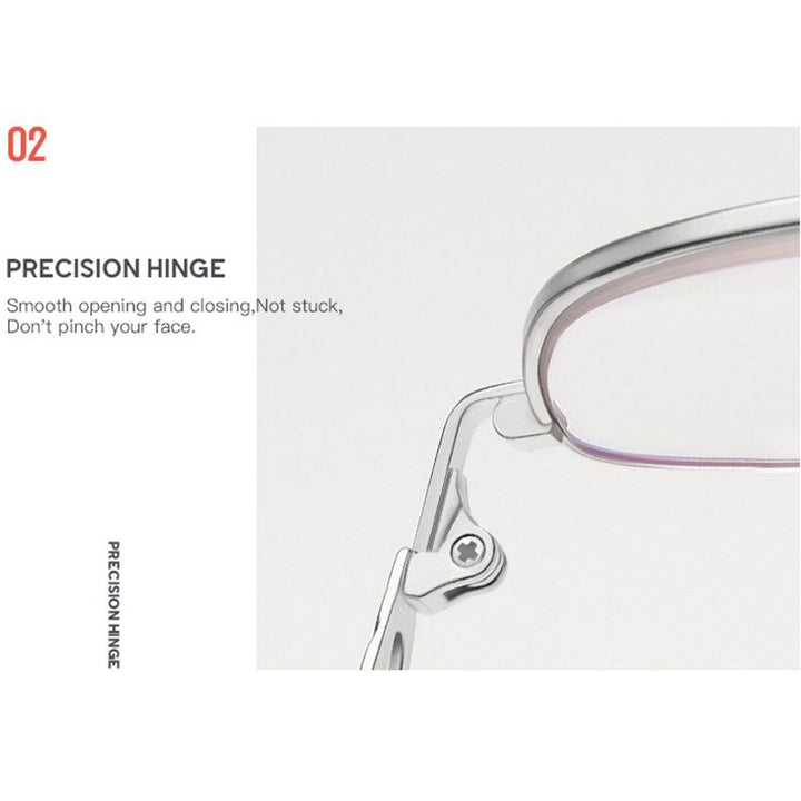Hotony Women's Full Rim Rectangular Alloy Frame Presbyopic Reading Glasses 9002 Reading Glasses Hotony