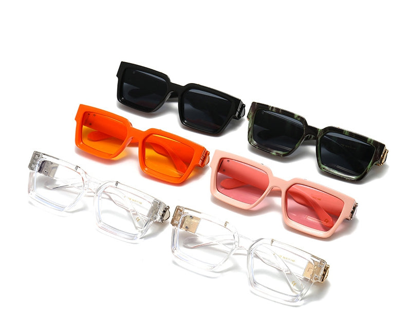 CCspace Unisex Full Rim Square Resin Frame Sunglasses 46167 Sunglasses CCspace Sunglasses