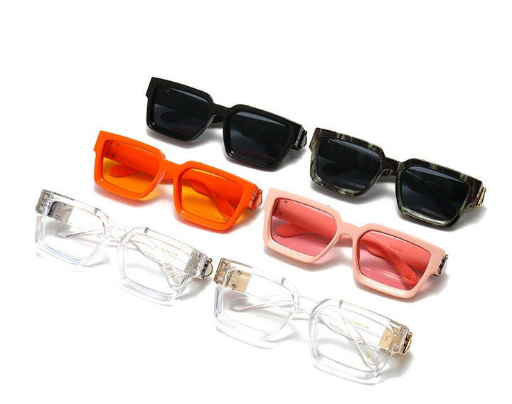 CCspace Unisex Full Rim Square Resin Frame Sunglasses 46167 Sunglasses CCspace Sunglasses