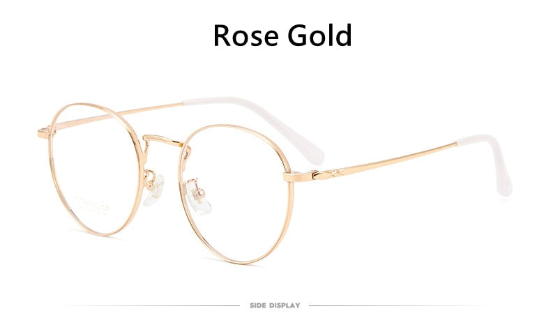 Yimaruili Unisex Full Rim Round Titanium Frame Eyeglasses CK803 Full Rim Yimaruili Eyeglasses