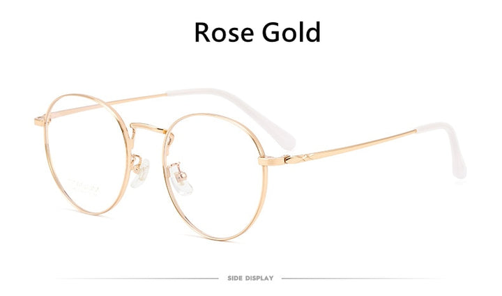 Yimaruili Unisex Full Rim Round Titanium Frame Eyeglasses CK803 Full Rim Yimaruili Eyeglasses