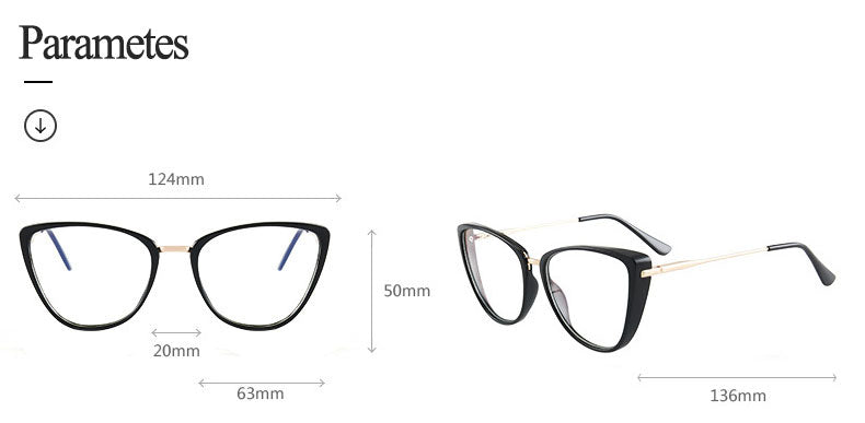 Hotony Women's Full Rim TR 90 Resin Cat Eye Frame Eyeglasses 7033 Full Rim Hotony